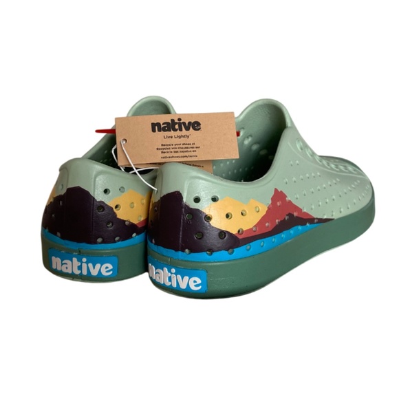 Native Jefferson Block Slip-On Shoes Unisex M6/W8 / Tea Green / Breathable / NWT - Picture 1 of 3